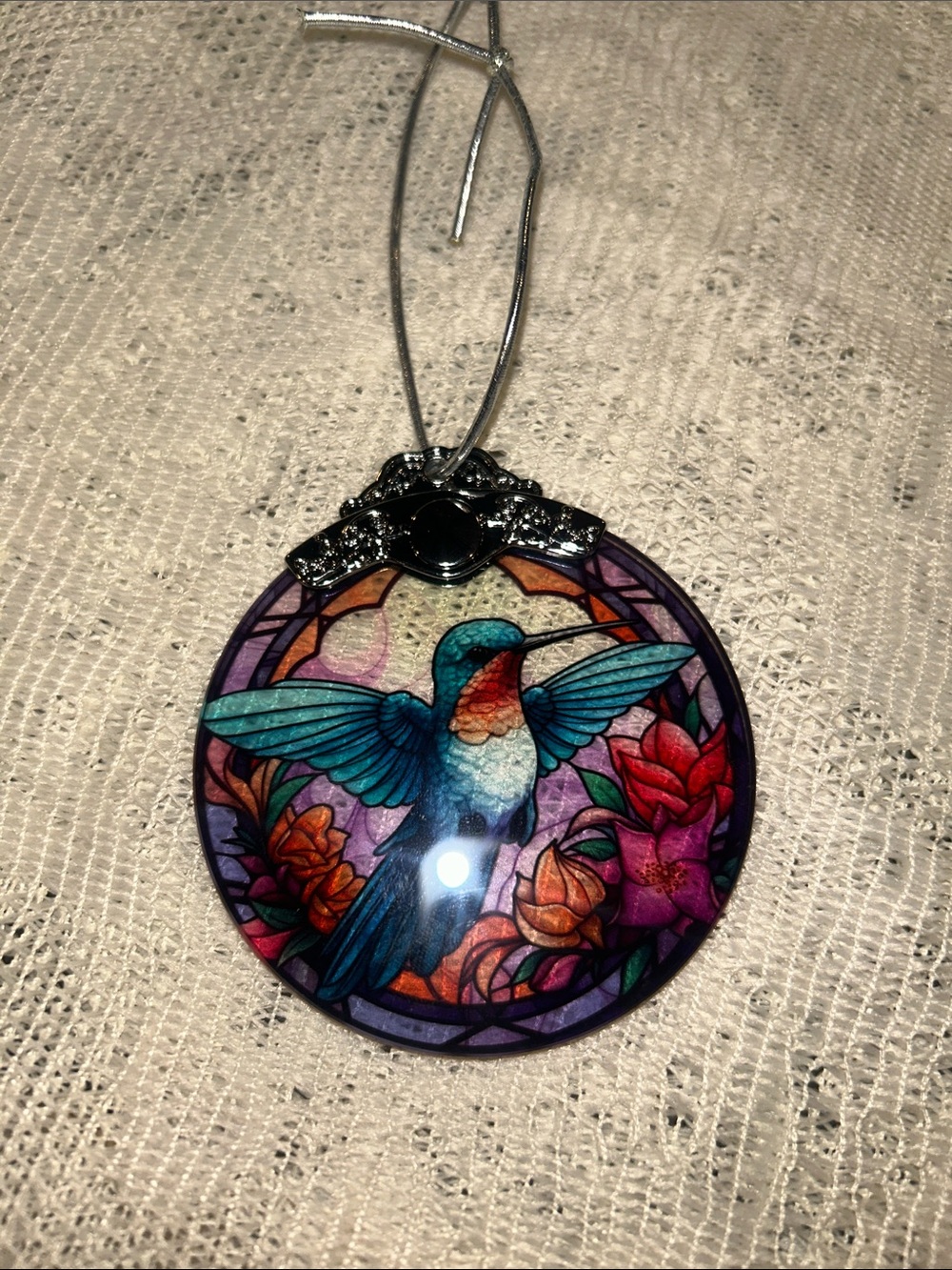 Decorative Hummingbird Suncatcher Ornament - Multicolor Double sided NIB